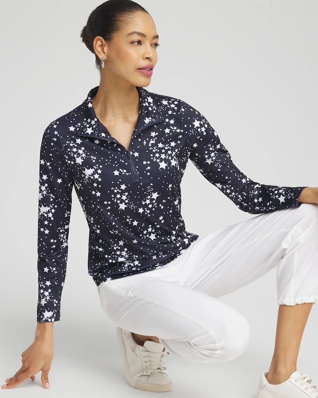 Zenergy UPF Knit Star Half Zip Top - image 2